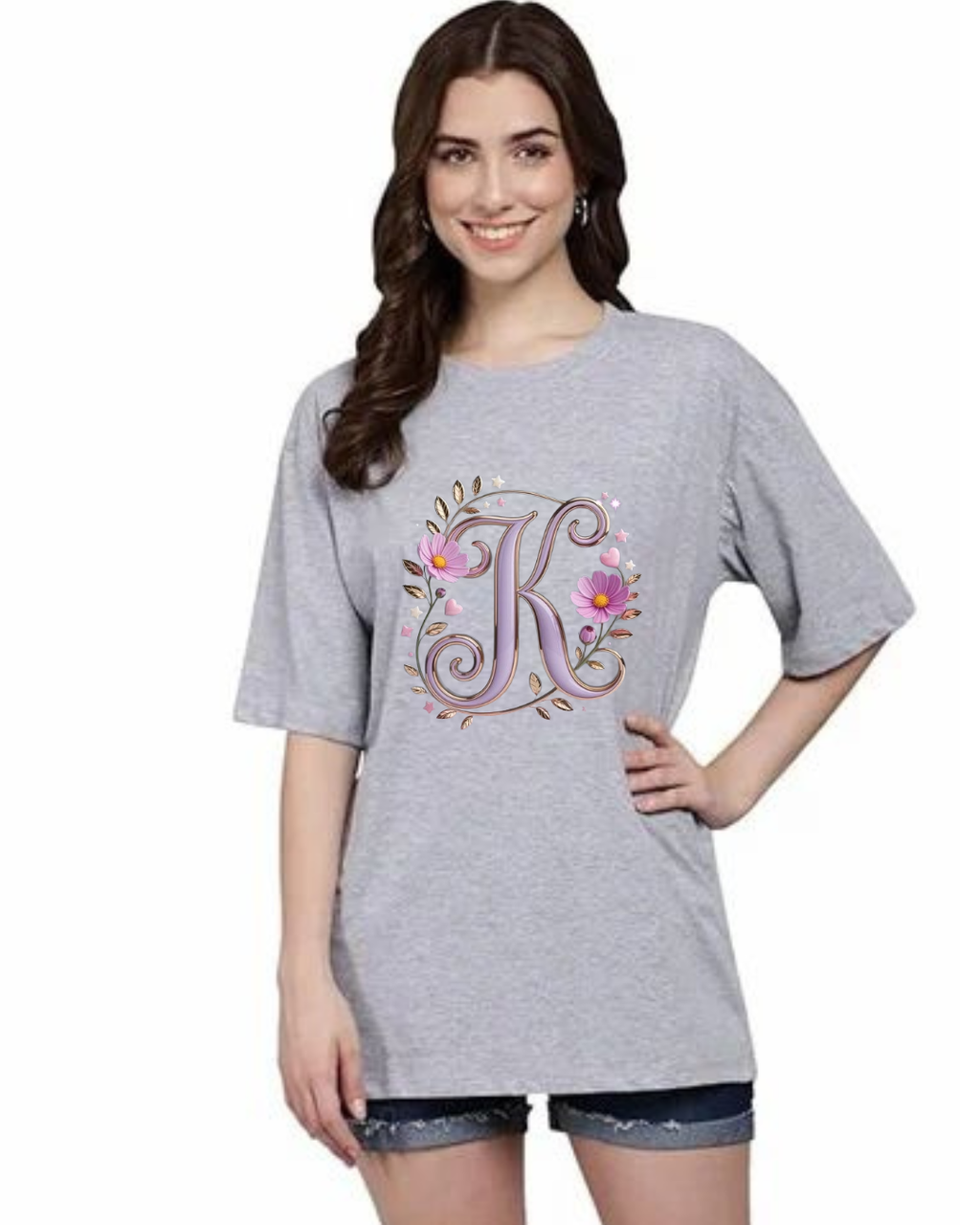 Signature Blossom Letter Tee