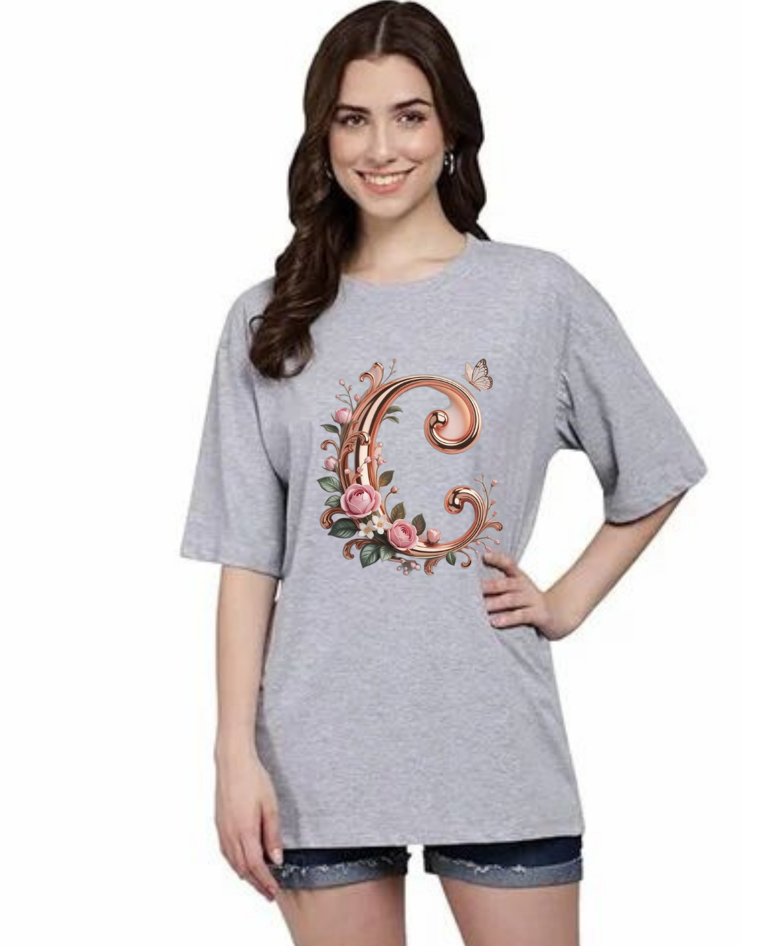 Floral Monogram Signature Tee