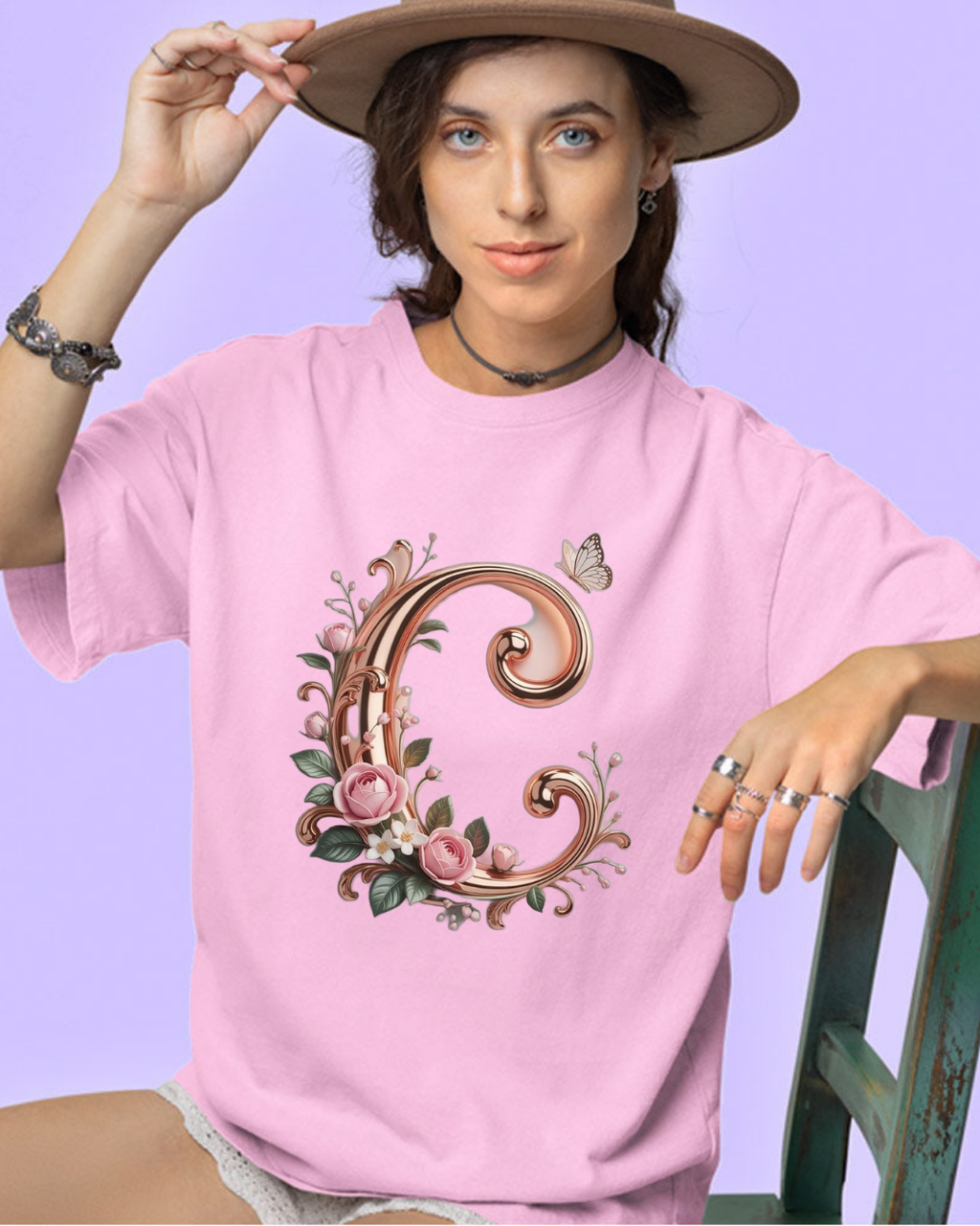 Floral Monogram Signature Tee