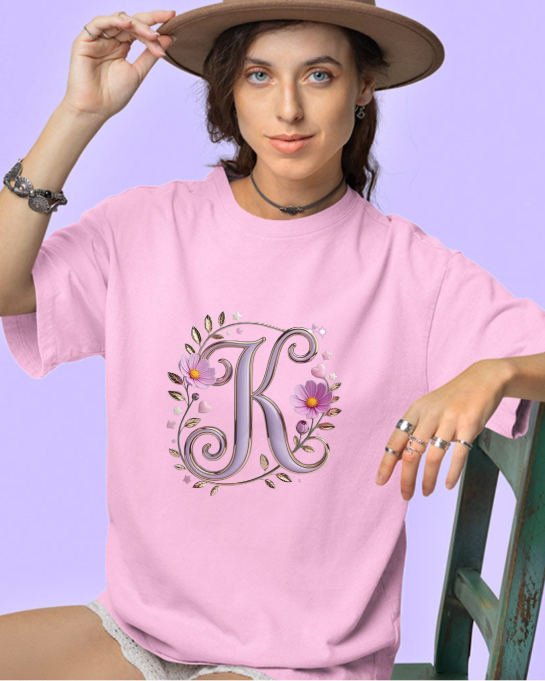 Signature Blossom Letter Tee
