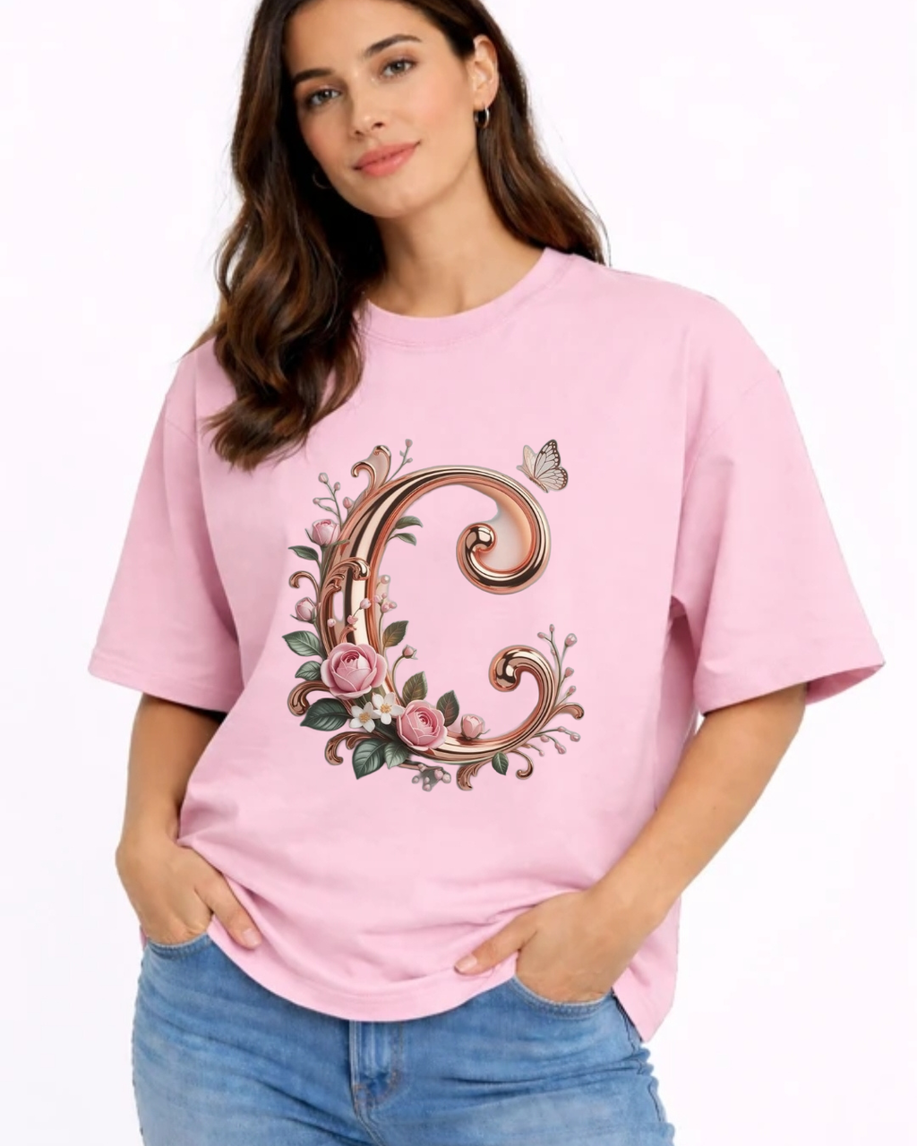 Floral Monogram Signature Tee