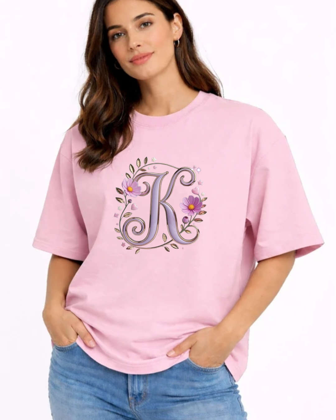 Signature Blossom Letter Tee