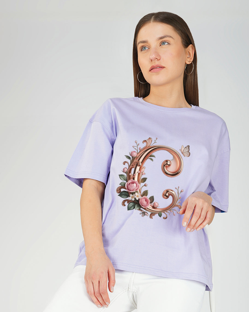 Floral Monogram Signature Tee