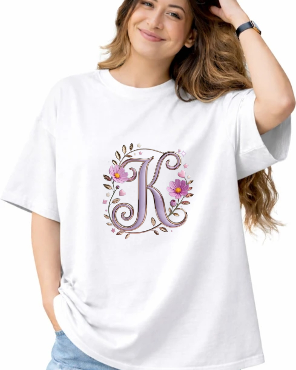 Signature Blossom Letter Tee