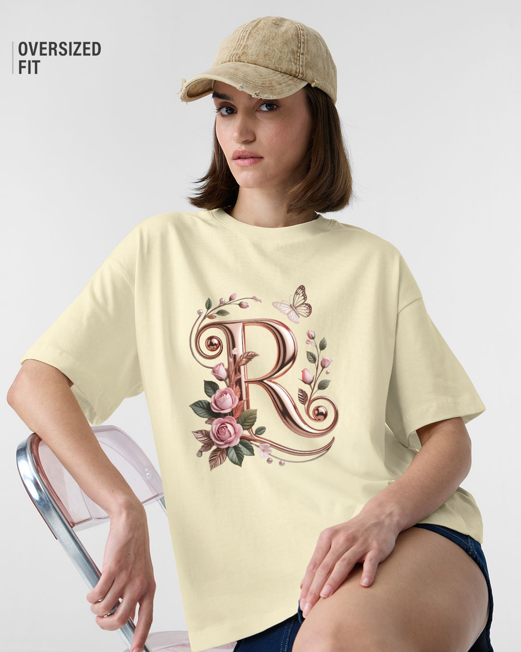 Blossom Initial Statement Tee
