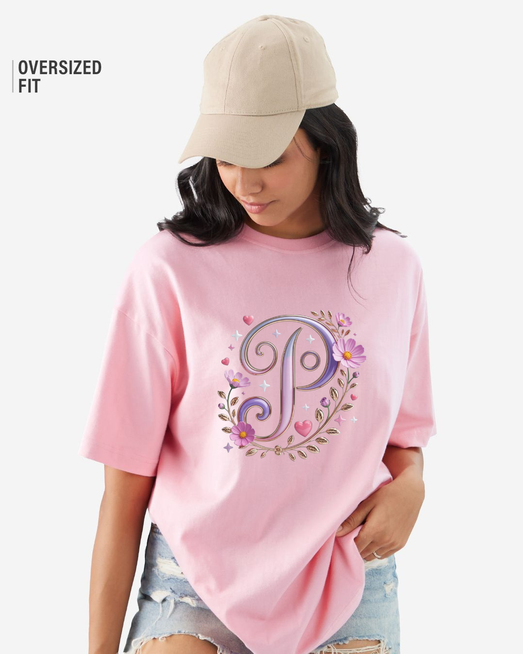 Floral Heritage Initial Tee