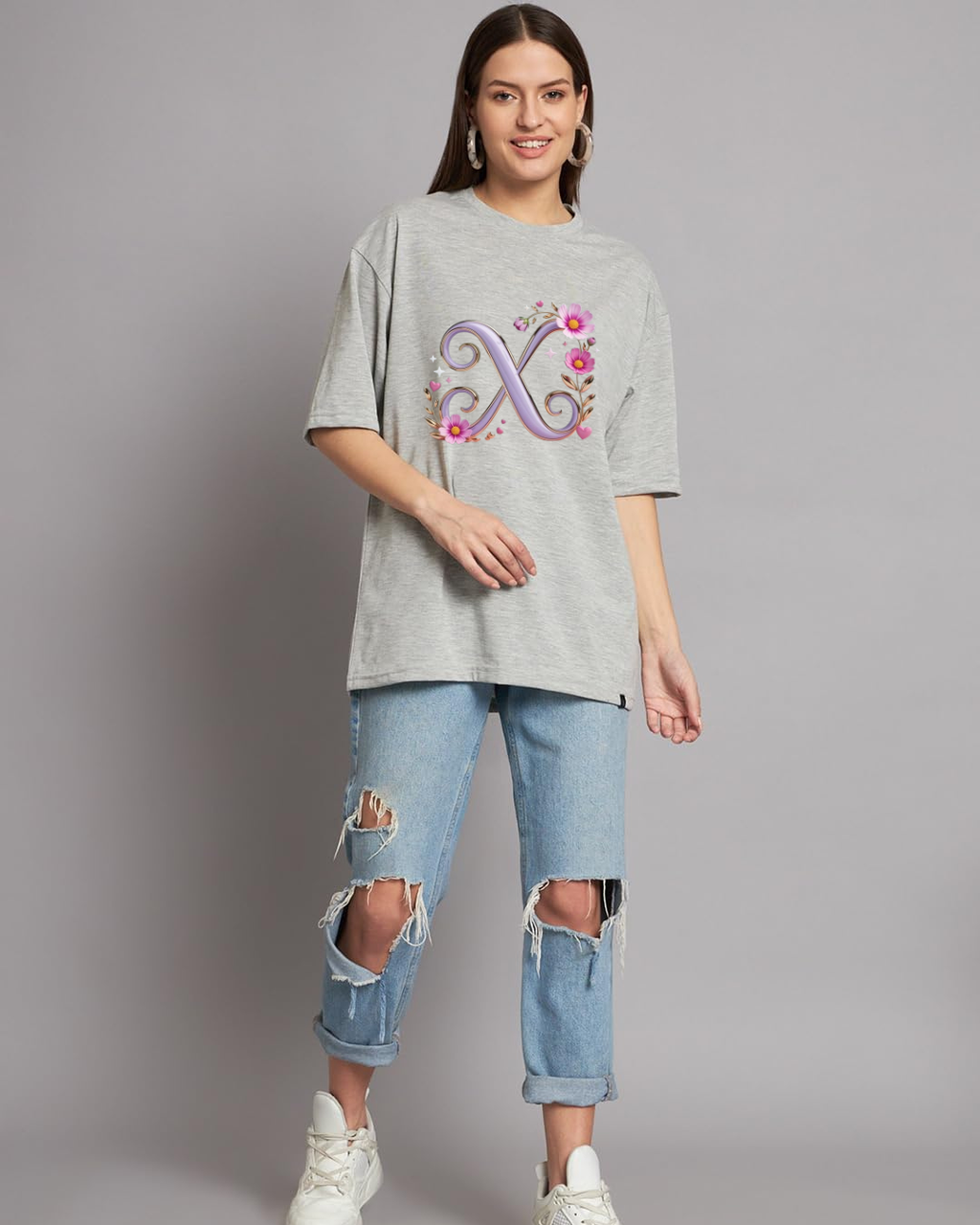 Timeless Floral Initial Tee