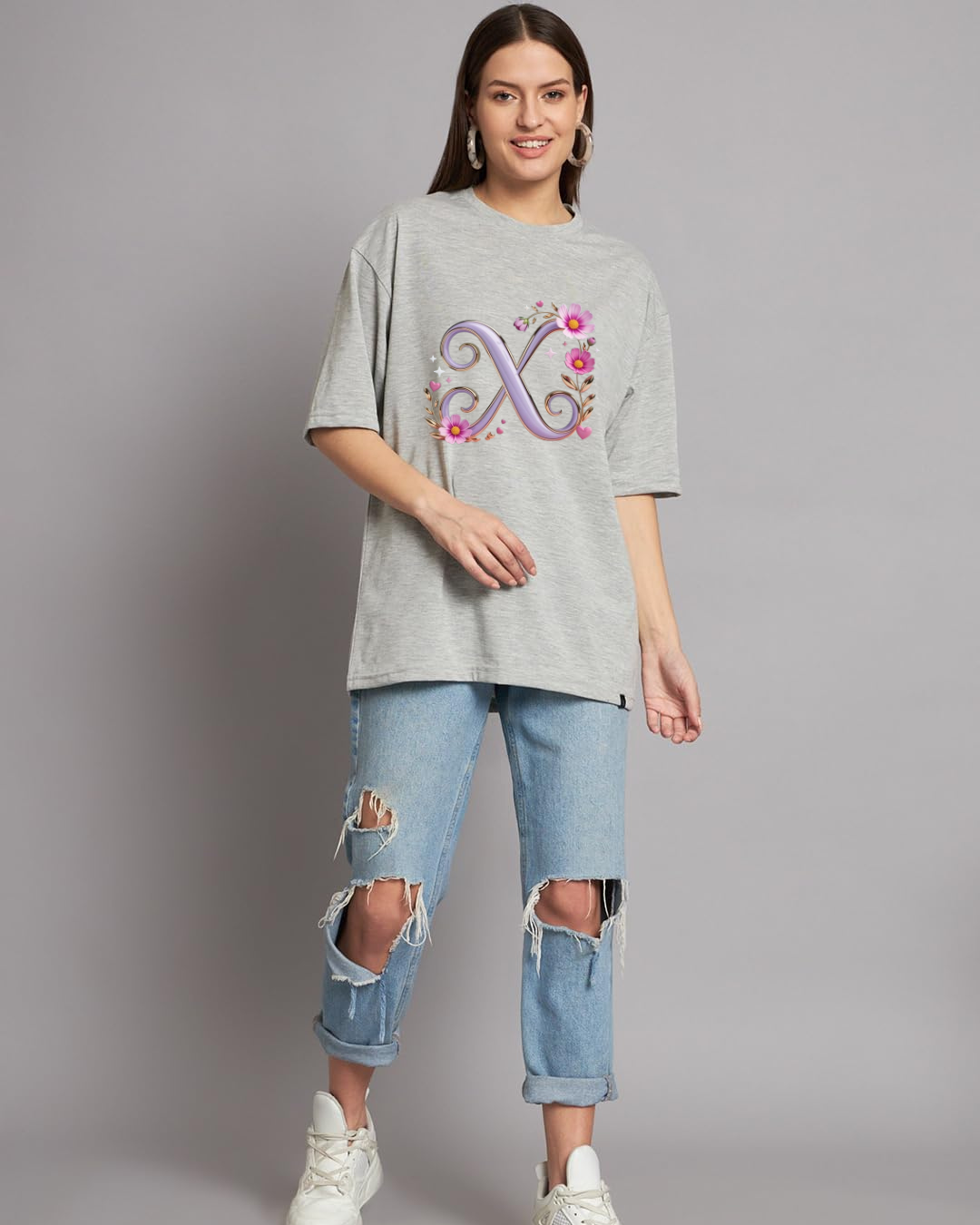 Timeless Floral Initial Tee