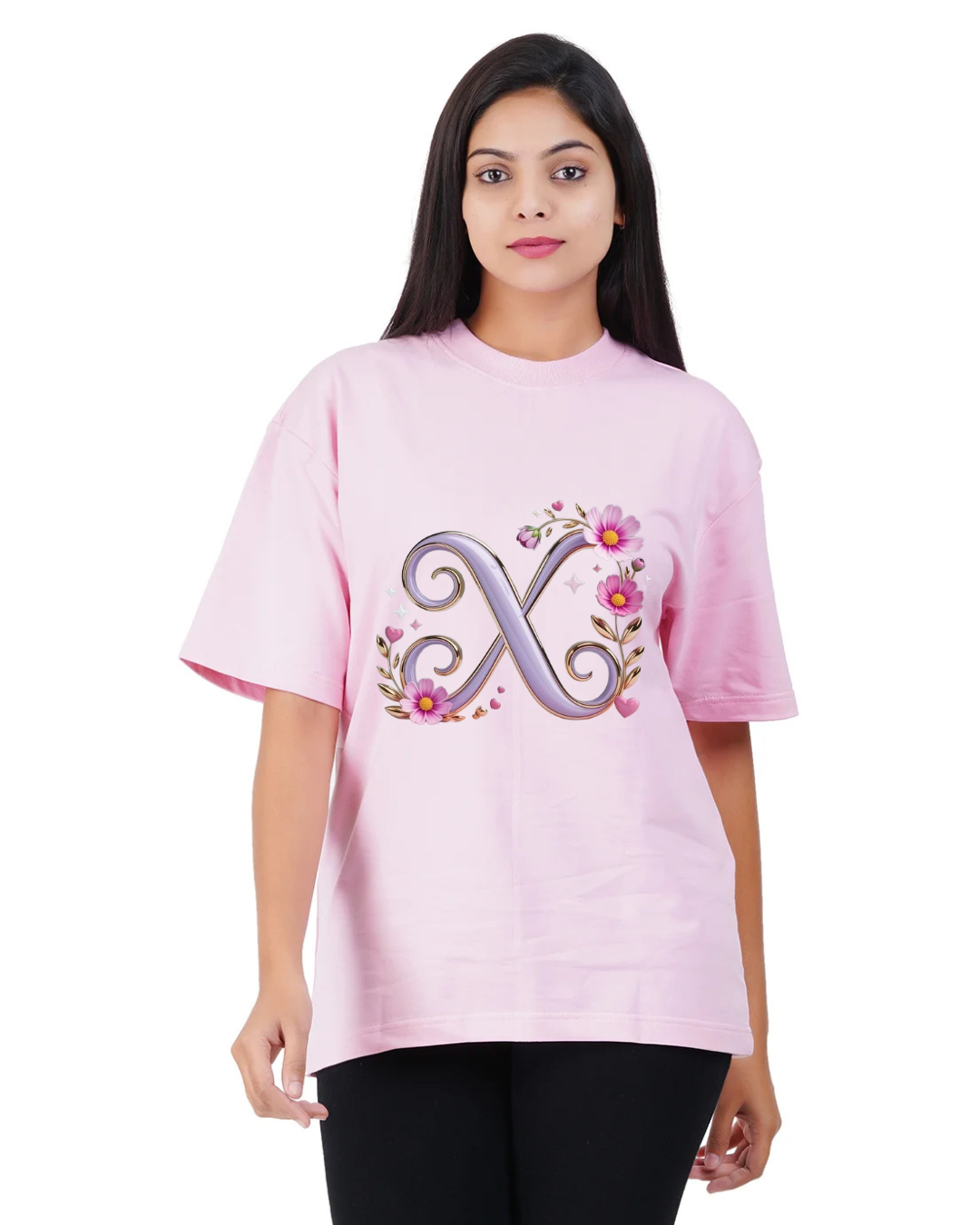 Timeless Floral Initial Tee