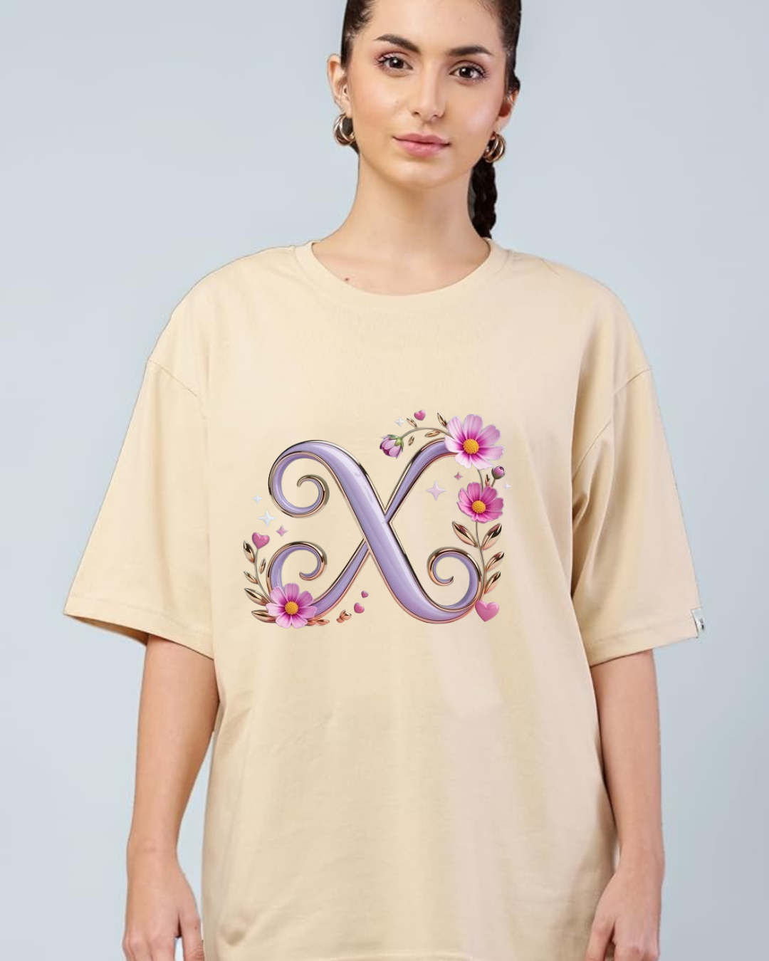 Timeless Floral Initial Tee