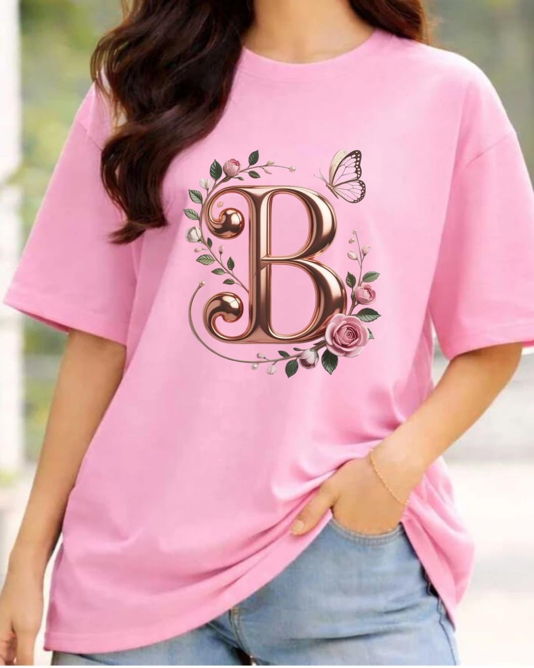 Signature Floral Initial Tee