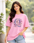 Elegant Blossom Initial Tee