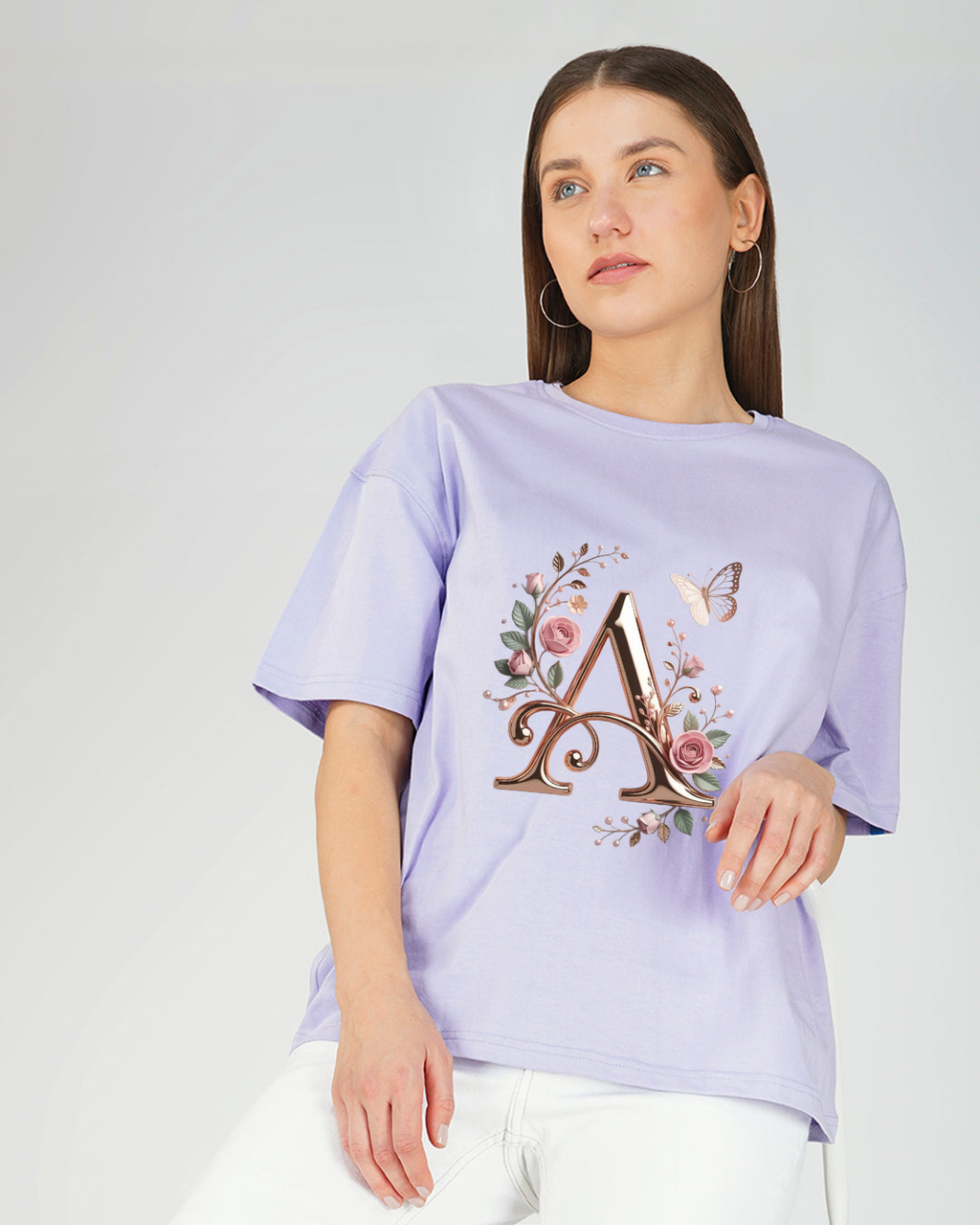 Personalized Floral Charm Tee
