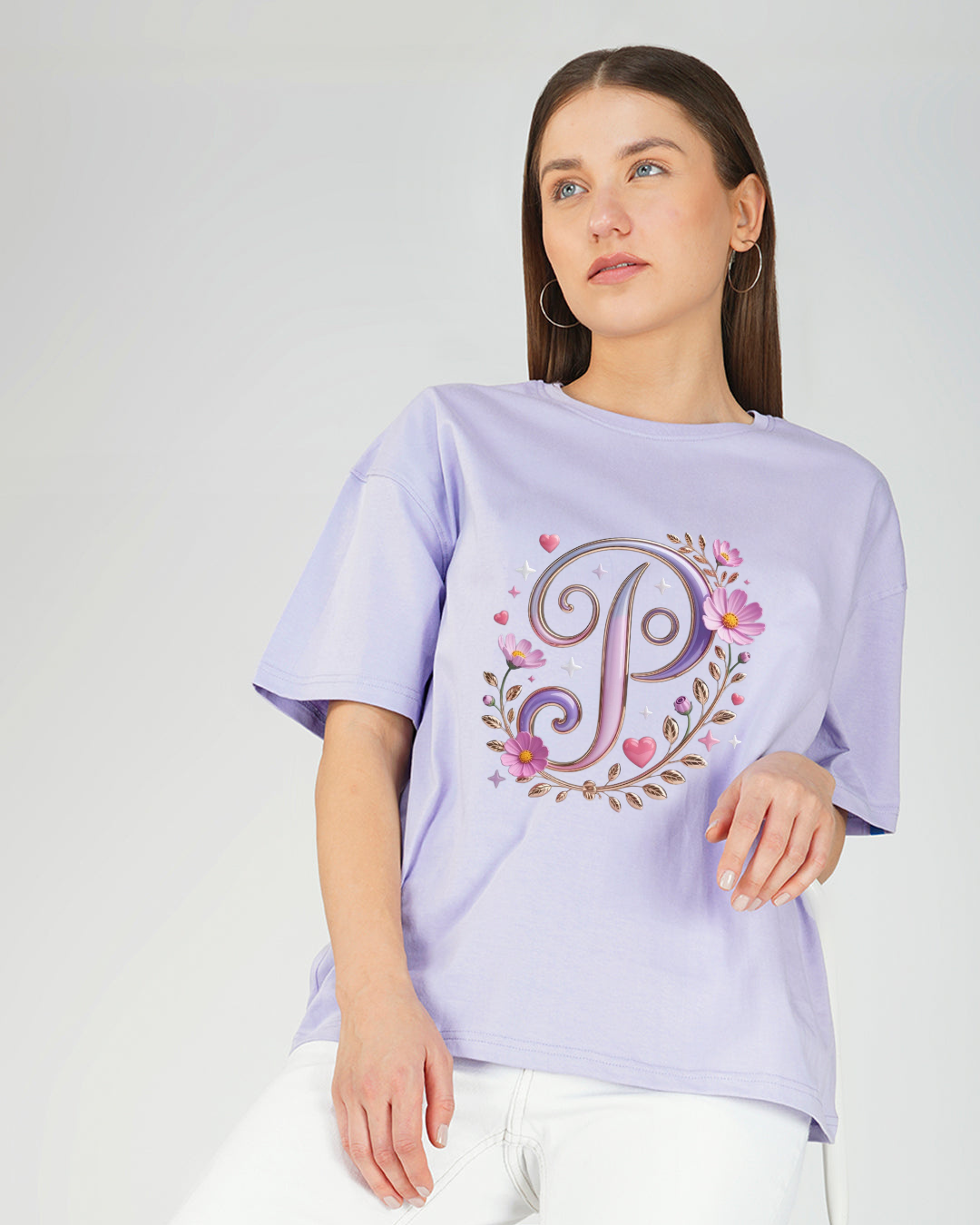 Floral Heritage Initial Tee