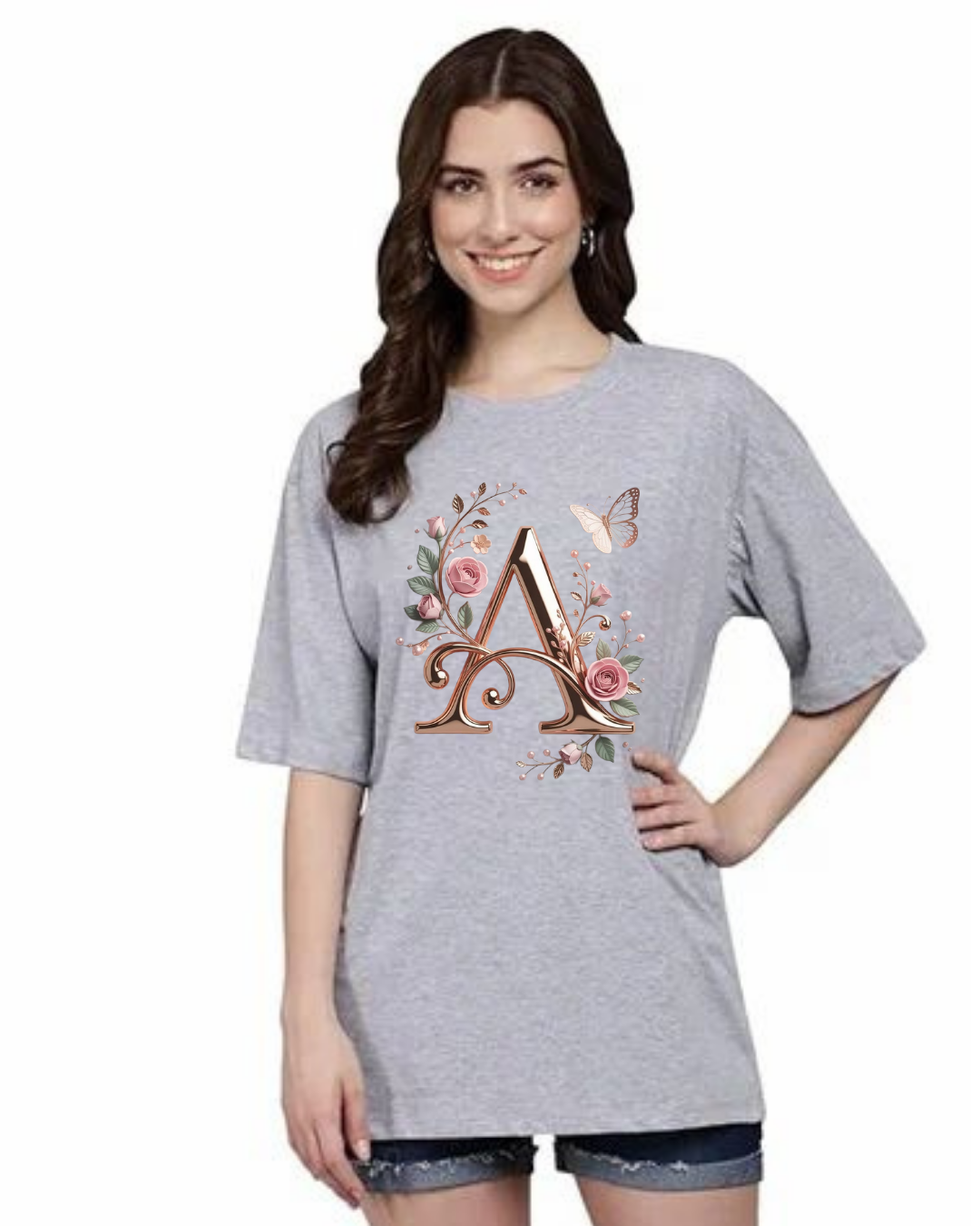 Personalized Floral Charm Tee
