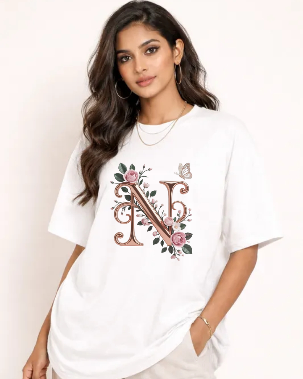 Floral Identity Oversized Tee