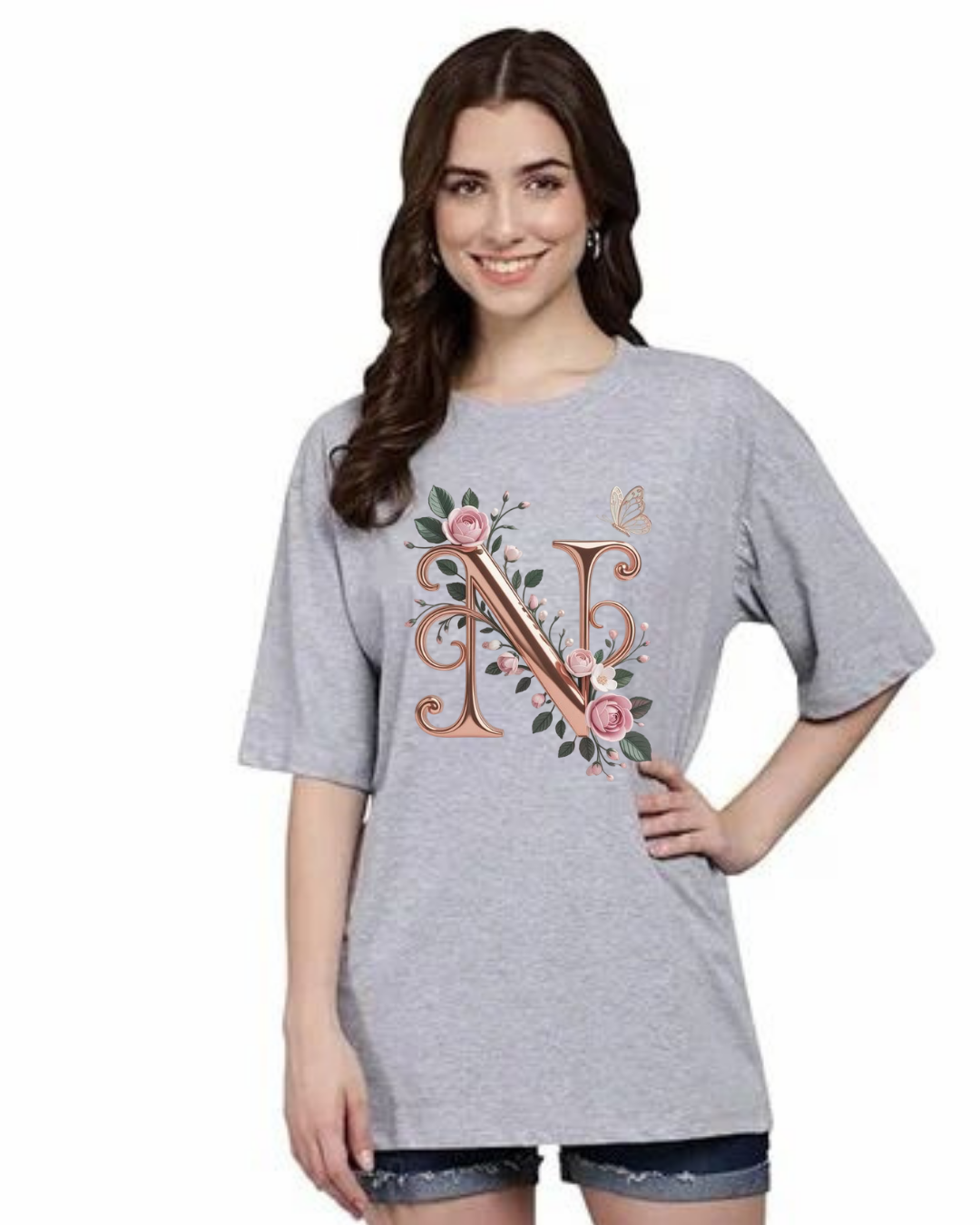Floral Identity Oversized Tee