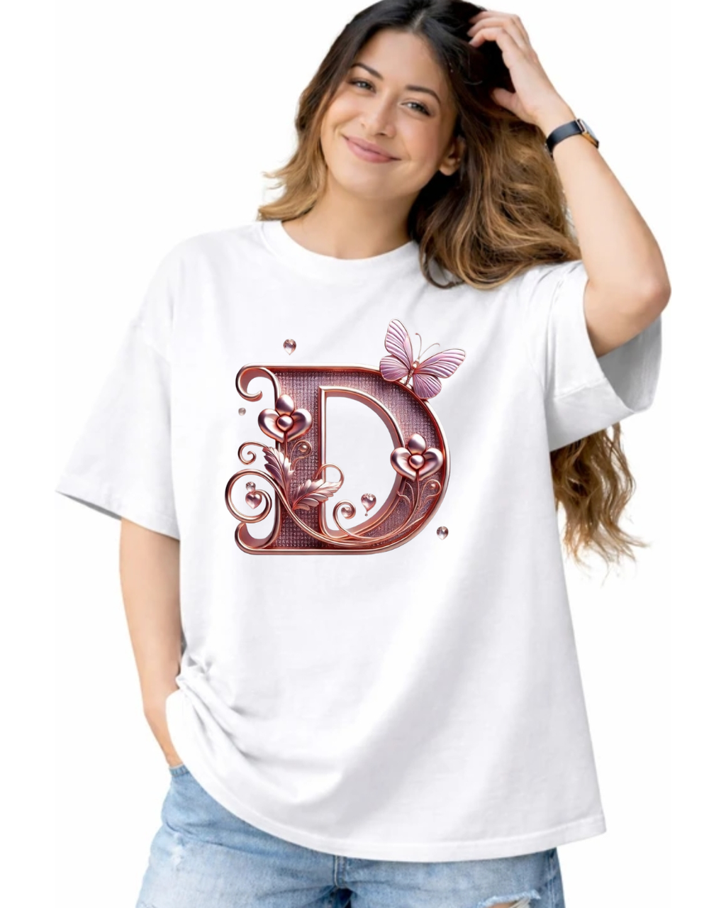 Luxury Petal Monogram Tee