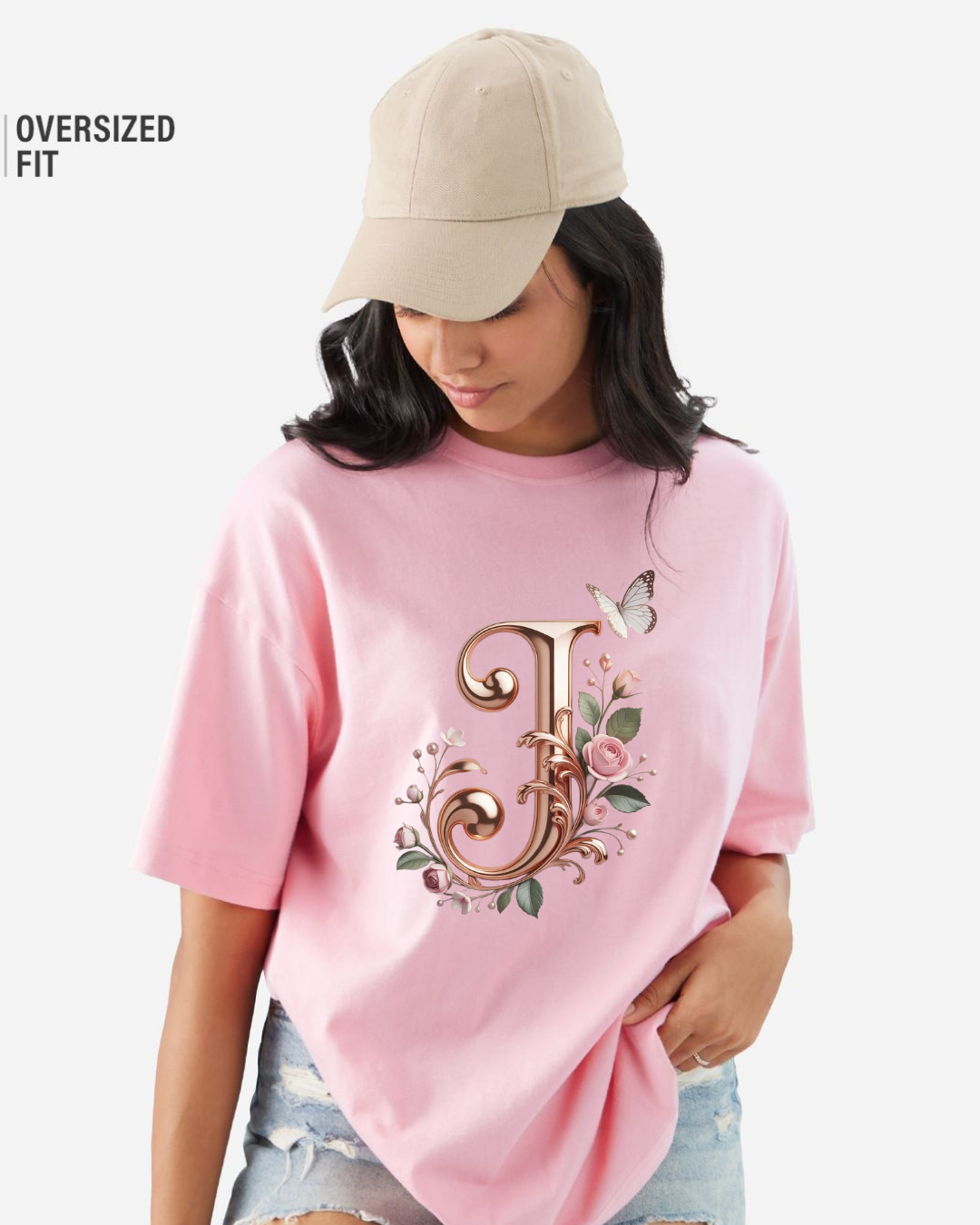 Elegant Letter Bloom Tee