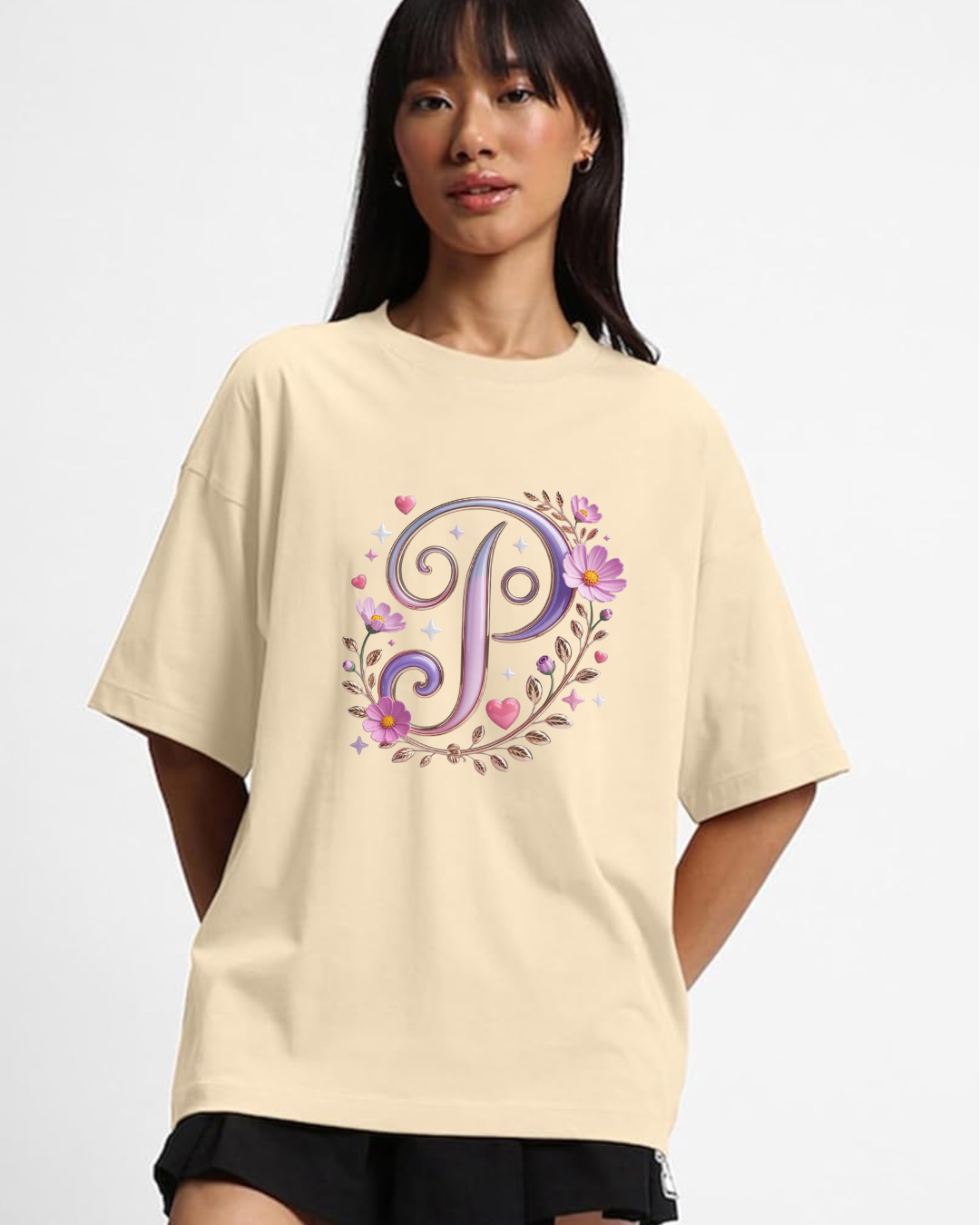 Floral Heritage Initial Tee