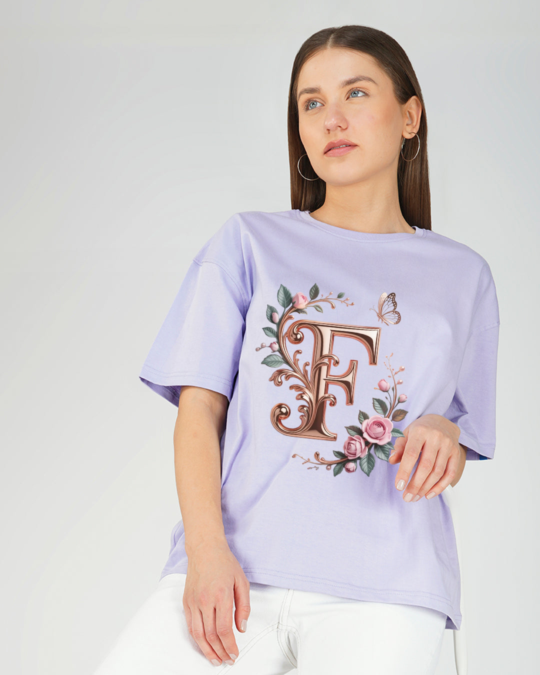 Elegant Floral Monogram Tee
