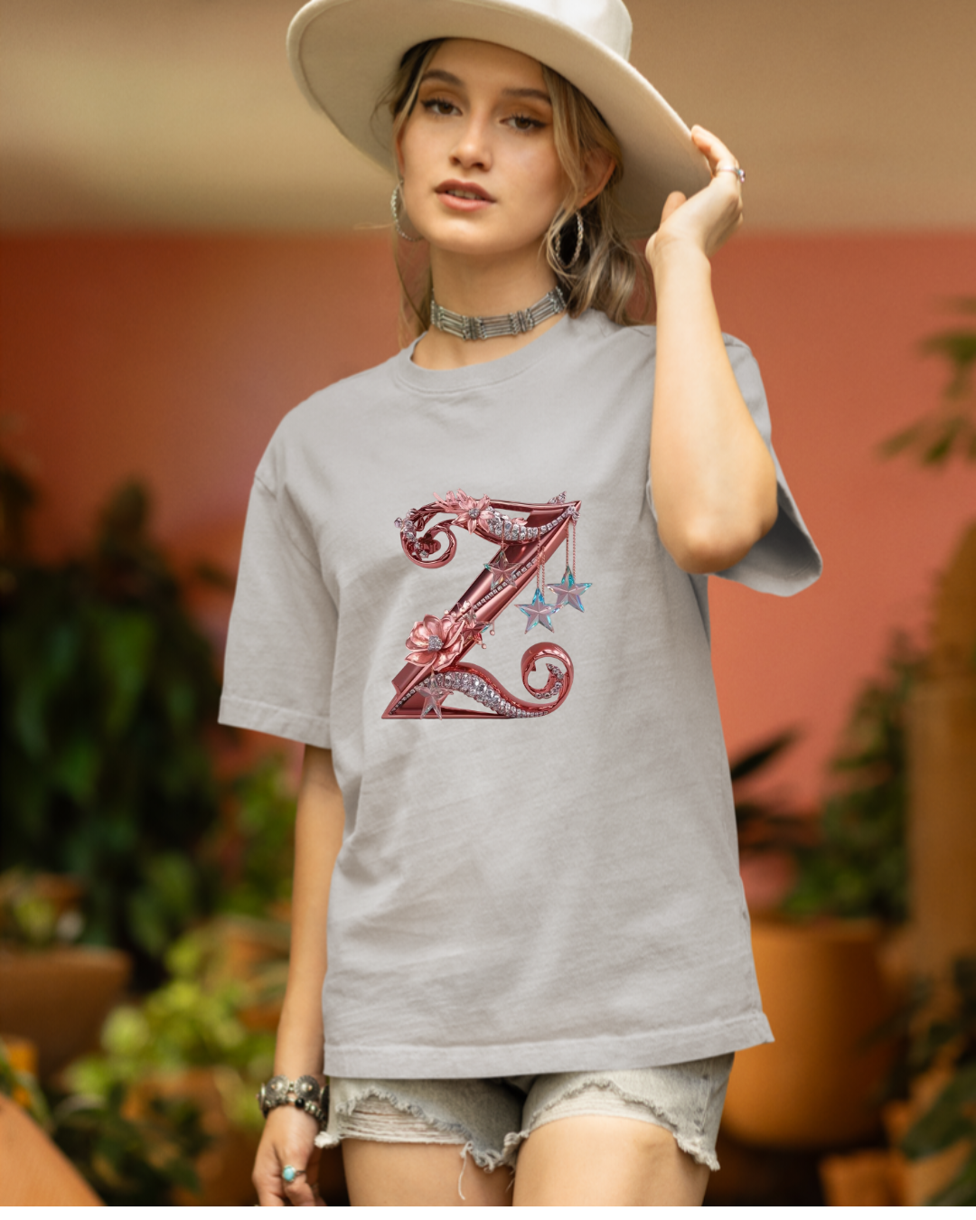 Personalized Bloom Initial Tee