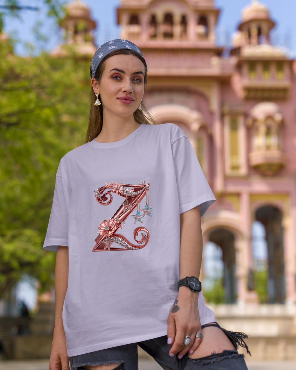 Personalized Bloom Initial Tee