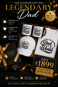 🎁 Legendary Dad Gift Set — Mug, T-Shirt & Cap Combo