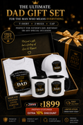 🎁 Dad Premium Gift Set | T-Shirt + Mug + Cap