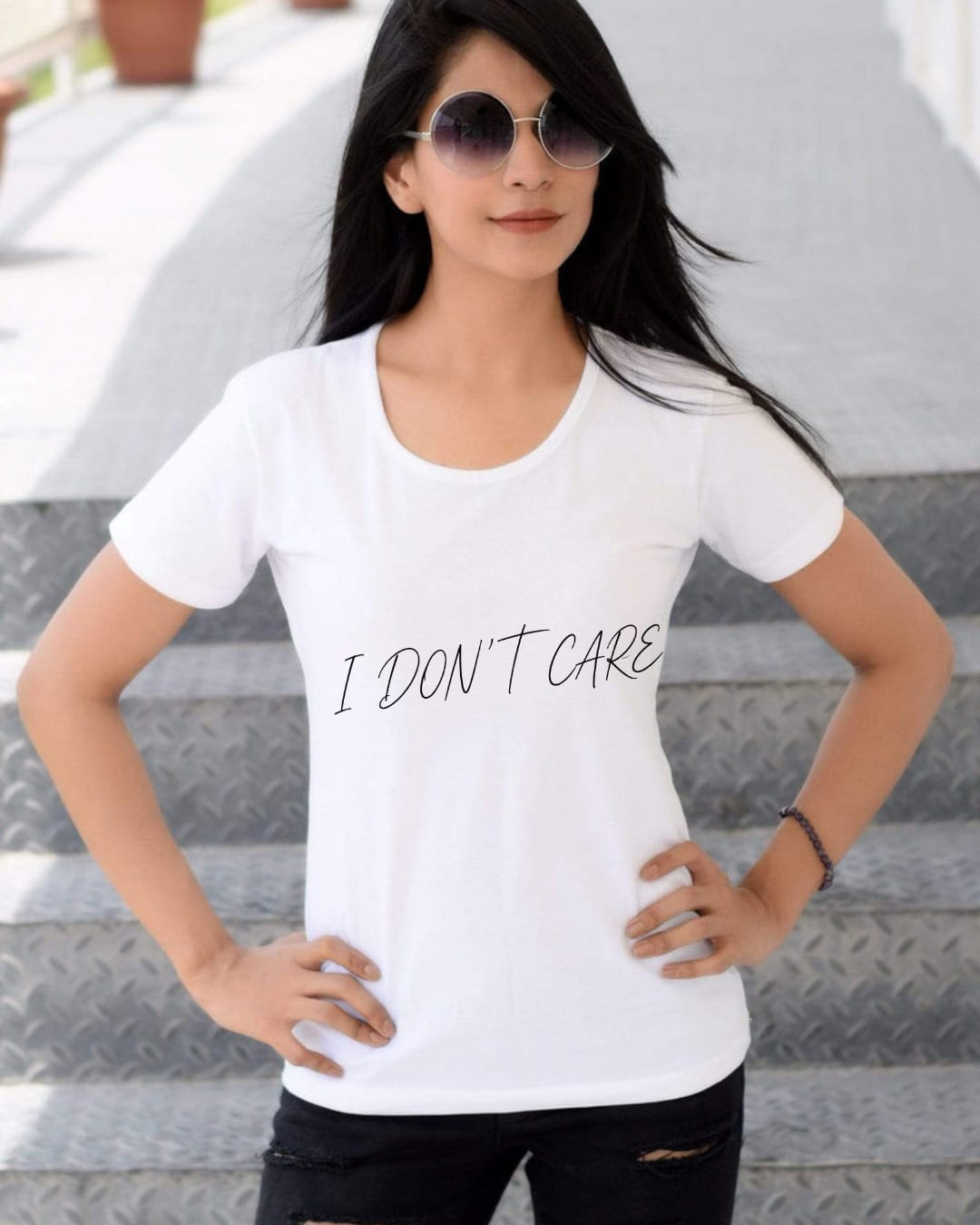 🖤 I DON’T CARE – Minimal Attitude Tee