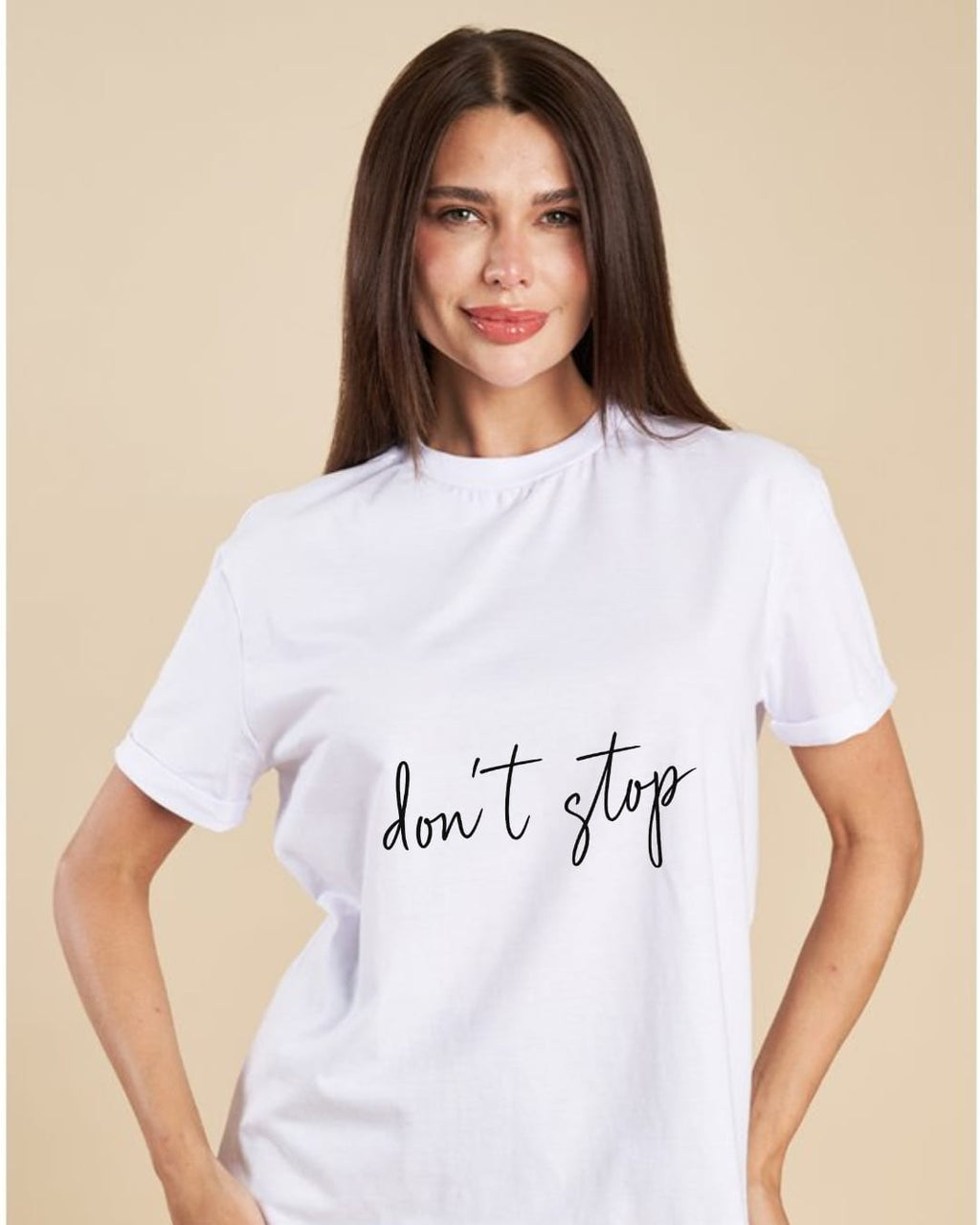 The “don’t stop” Crop Tee