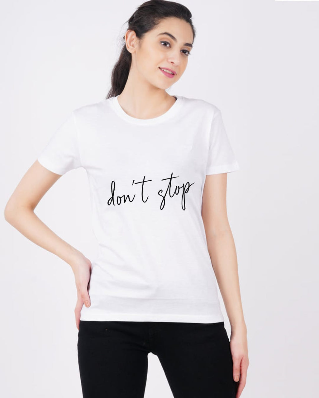The “don’t stop” Crop Tee
