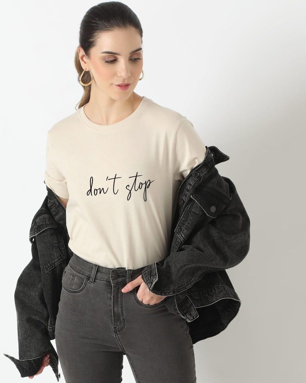 The “don’t stop” Crop Tee