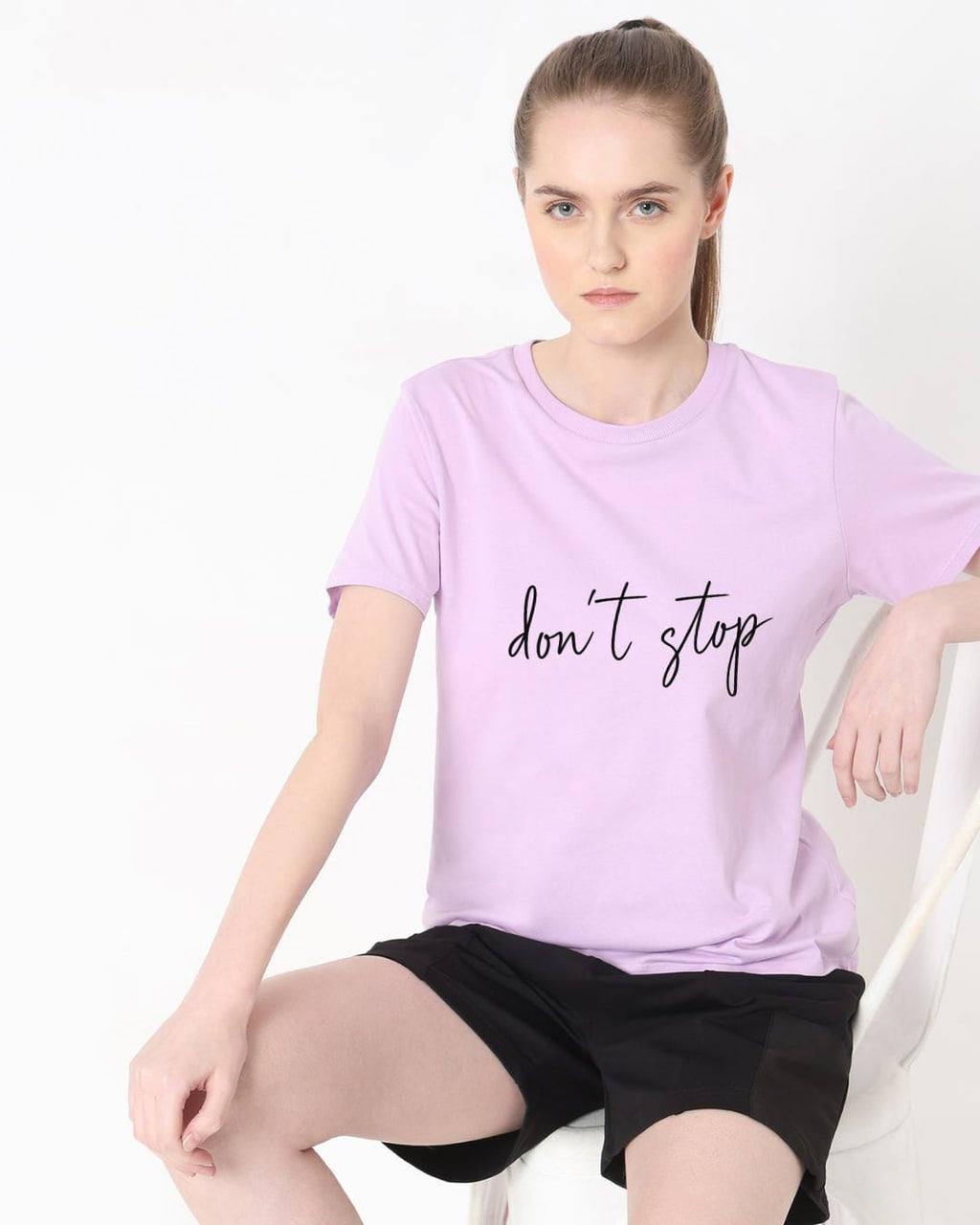The “don’t stop” Crop Tee