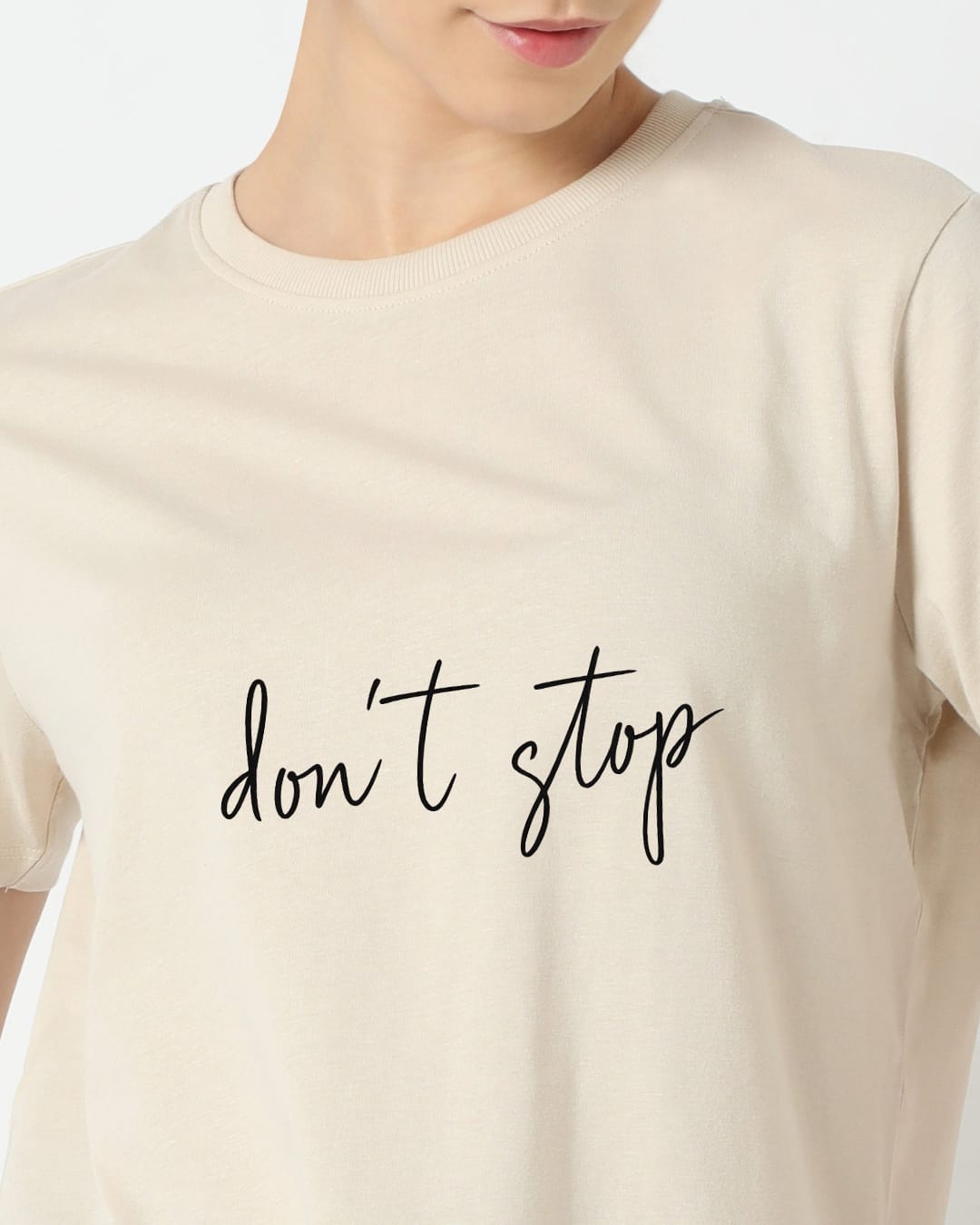 The “don’t stop” Crop Tee