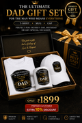 🎁 Dad Premium Gift Set | T-Shirt + Mug + Cap