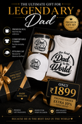 🎁 Legendary Dad Gift Set — Mug, T-Shirt & Cap Combo